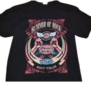 Men's Summer of Rock Tour 2017 Reo Speedwagon, Styx Graphic Tee - Black